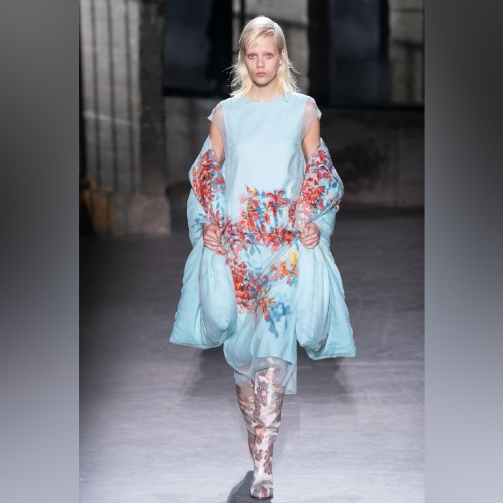 Dries Van Noten Darmina Light Blue Dress - Picture 2 of 13
